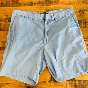 Flat Front Polo Men's Light Blue Shorts Size 36